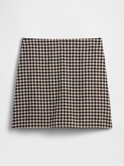 Image number 5 showing, Linen-Blend Pull-On Mini Skirt