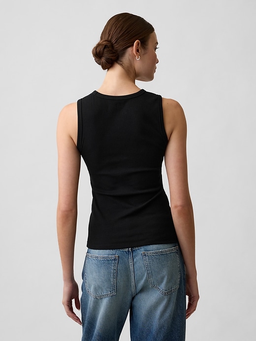 Image number 2 showing, Ribbed High-Neck Tank