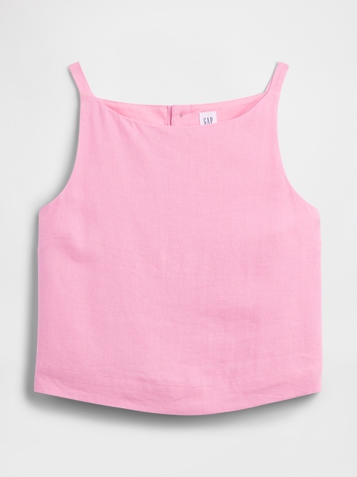 Image number 5 showing, Linen-Blend Apron Top