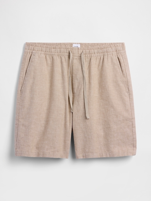 Image number 6 showing, 7" Linen-Blend Easy Shorts