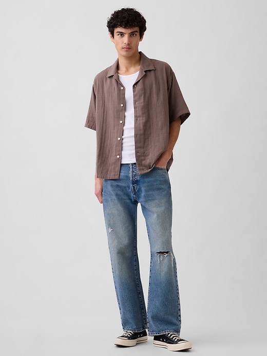 Image number 3 showing, Boxy Gauze Vacay Shirt