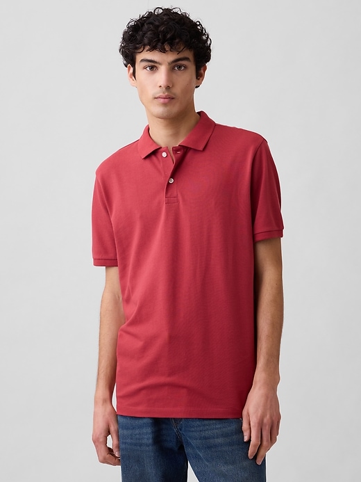 Image number 1 showing, Stretch Pique Polo Shirt