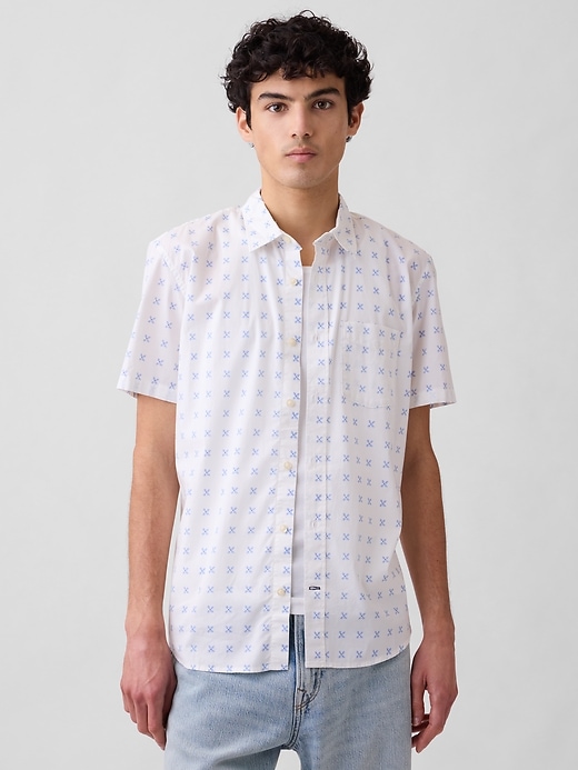 Image number 1 showing, Stretch Poplin Shirt in Standard Fit