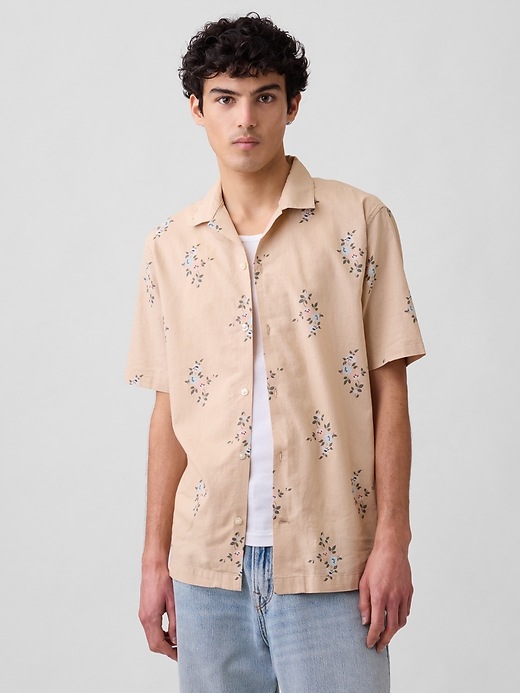 Image number 1 showing, Linen-Blend Vacay Shirt in Standard Fit