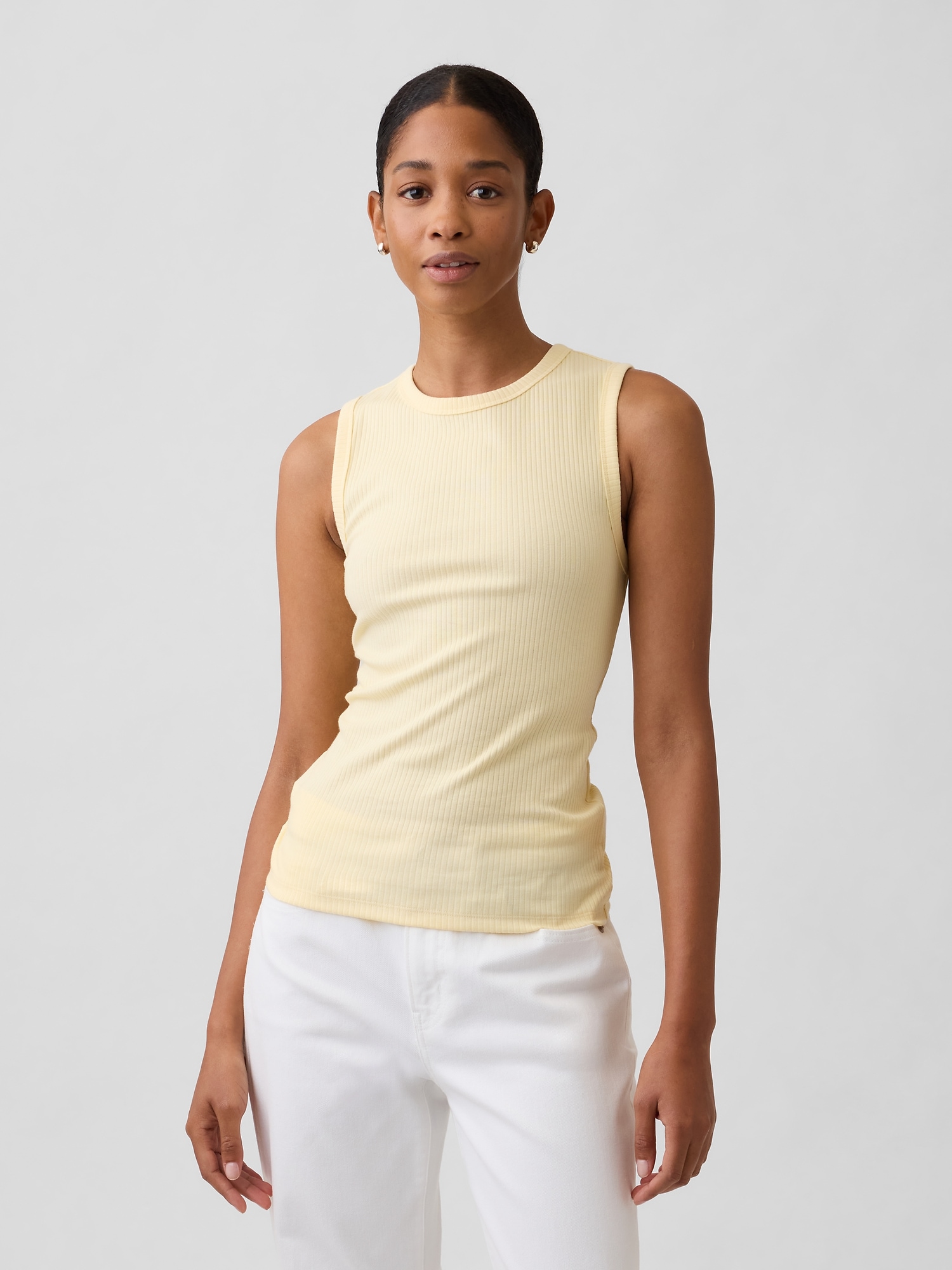 Ribbed High-Neck Tank