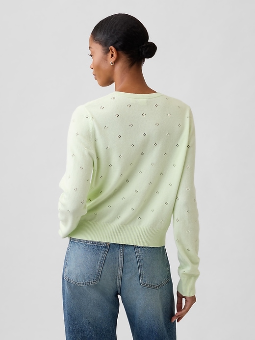 Image number 2 showing, CashSoft Pointelle Cardigan