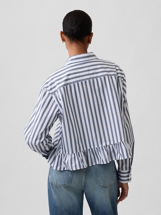 Image number 2 showing, Relaxed Cropped Ruffle Shirt