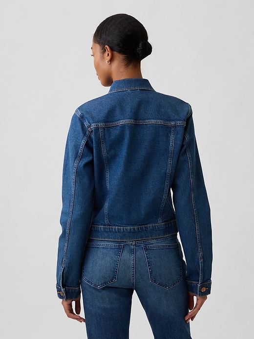 Image number 2 showing, Shrunken Icon Denim Zip Jacket