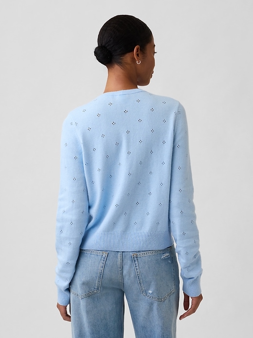 Image number 2 showing, CashSoft Pointelle Cardigan