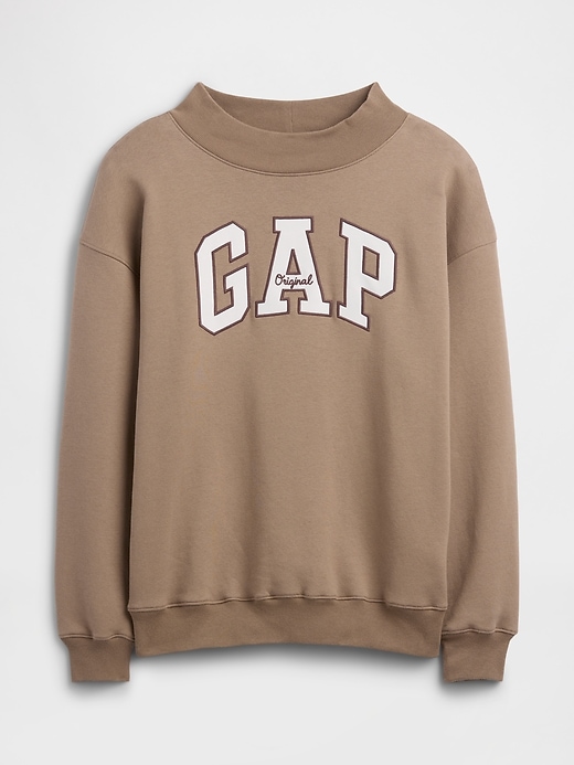 Image number 5 showing, Oversized Gap Logo Mockneck Tunic Sweatshirt