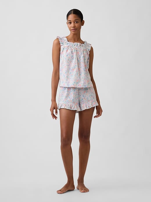 Image number 3 showing, Ruffle Poplin PJ Top