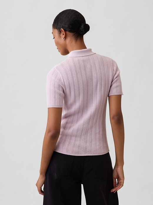 Image number 2 showing, Ribbed Sweater Polo Shirt