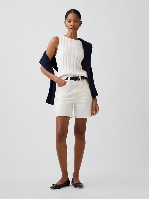 Image number 3 showing, Relaxed Ribbed Boatneck Tank Top