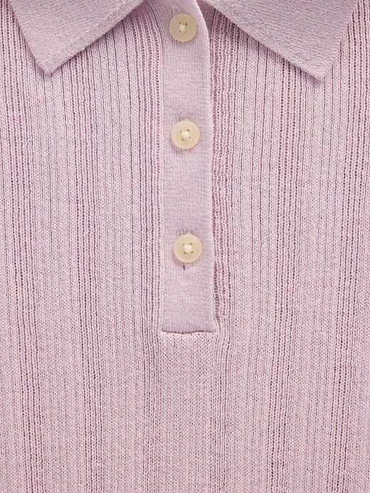 Image number 4 showing, Ribbed Sweater Polo Shirt