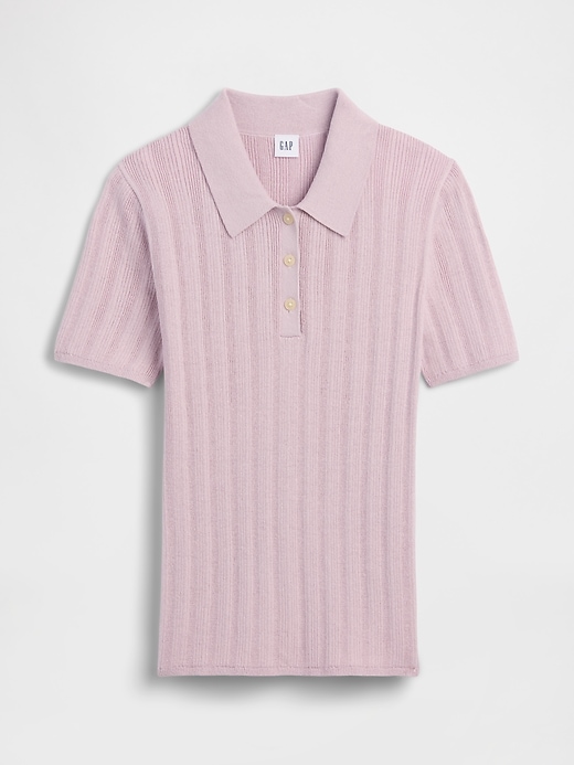 Image number 5 showing, Ribbed Sweater Polo Shirt