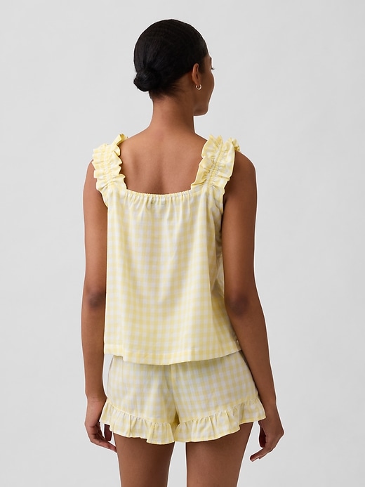 Image number 2 showing, Ruffle Poplin PJ Top