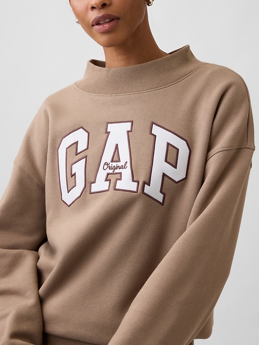 Image number 4 showing, Oversized Gap Logo Mockneck Tunic Sweatshirt