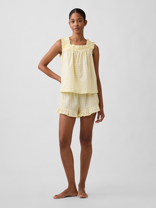 Image number 1 showing, Ruffle Poplin PJ Shorts