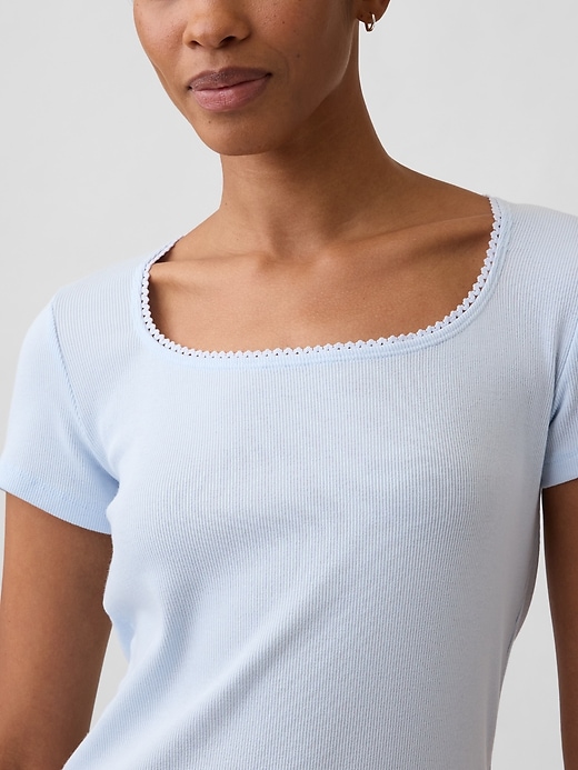 Image number 4 showing, Ribbed Squareneck Top