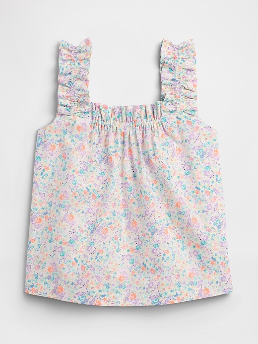 Image number 4 showing, Ruffle Poplin PJ Top