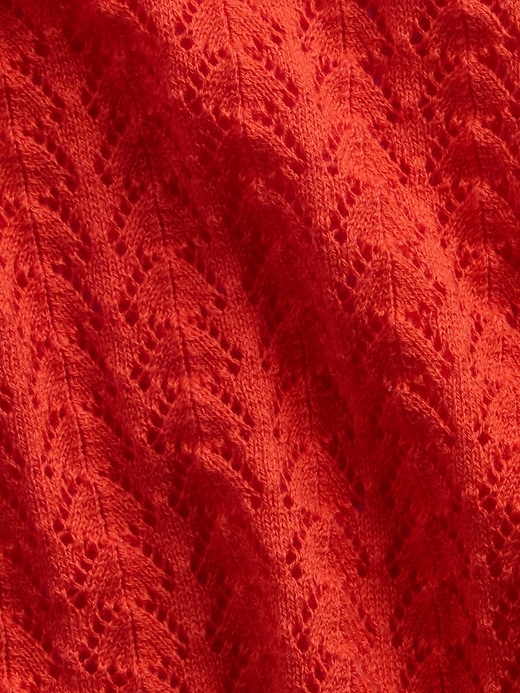 Image number 4 showing, Lace-Stitch Collared Cardigan