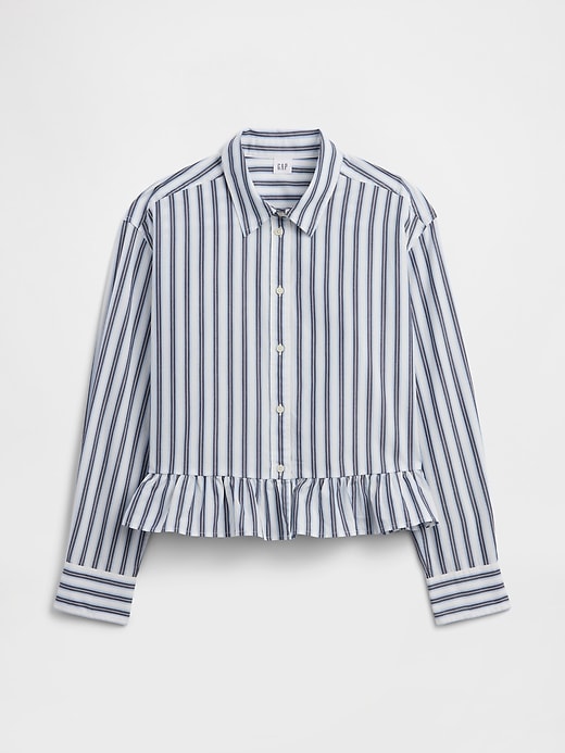 Image number 5 showing, Relaxed Cropped Ruffle Shirt