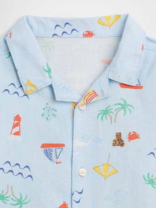 Image number 3 showing, babyGap Brannan Bear Linen-Blend Vacay Shirt