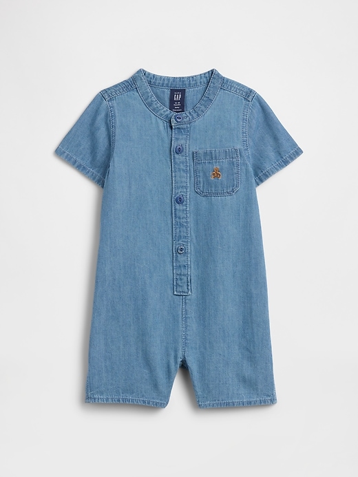 Image number 1 showing, Baby Brannan Bear Denim Romper
