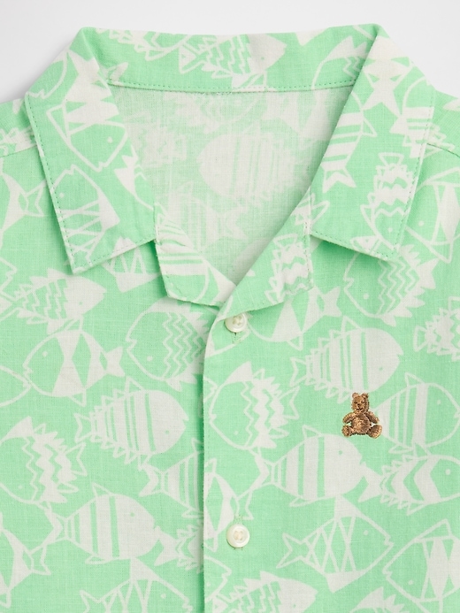 Image number 3 showing, babyGap Brannan Bear Linen-Blend Vacay Shirt
