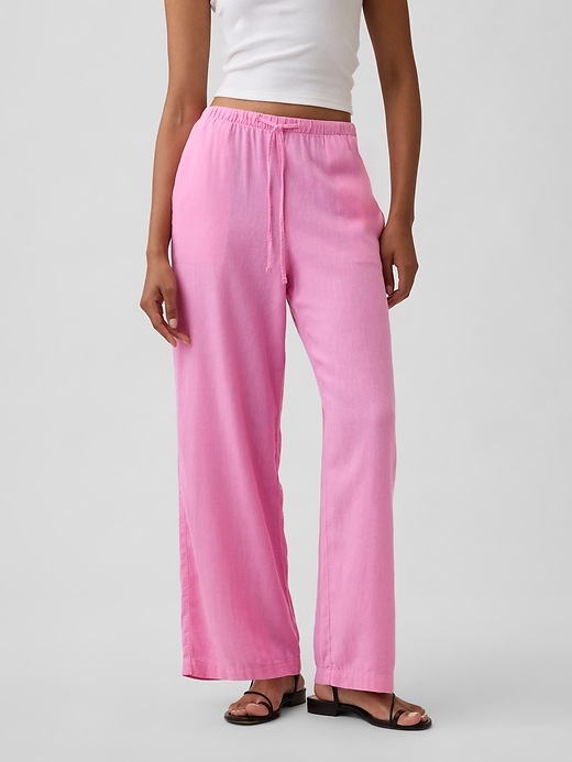 Image number 2 showing, Relaxed Linen-Blend Wide-Leg Pants