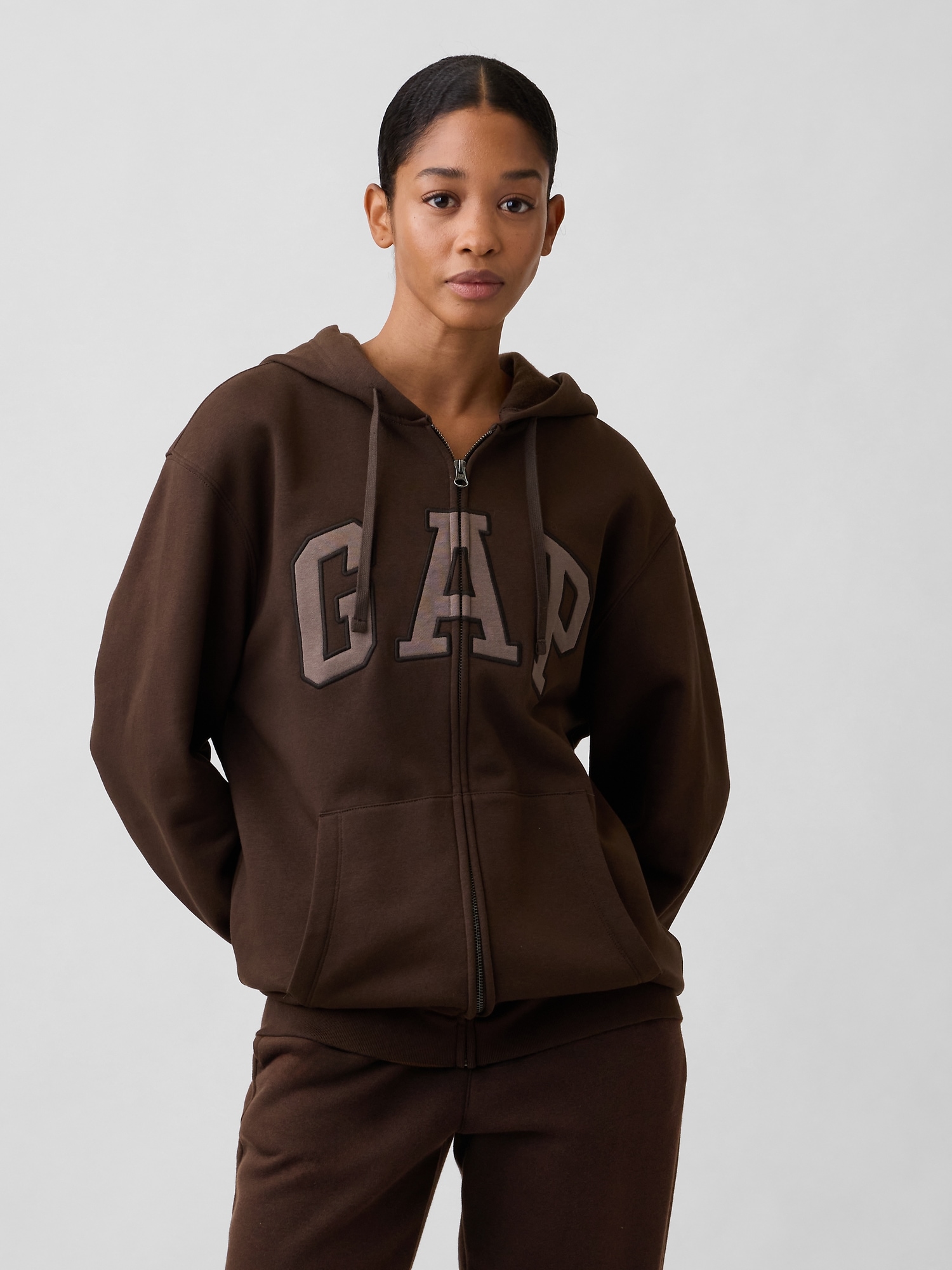 Adult Relaxed Gap Logo Zip Hoodie | Gap Factory