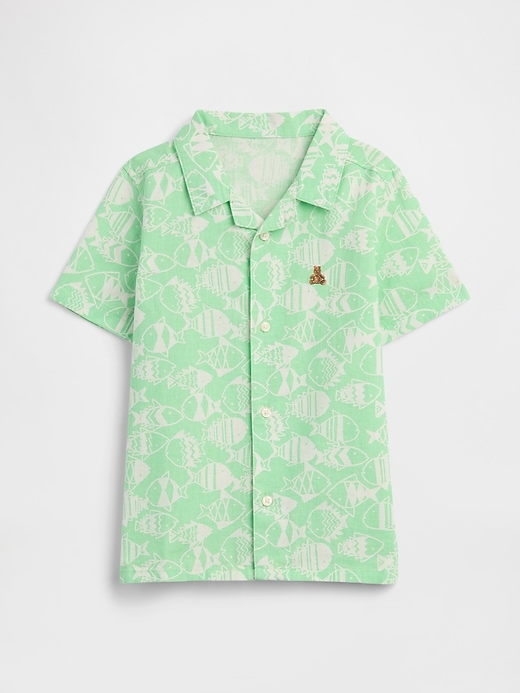 Image number 1 showing, babyGap Brannan Bear Linen-Blend Vacay Shirt