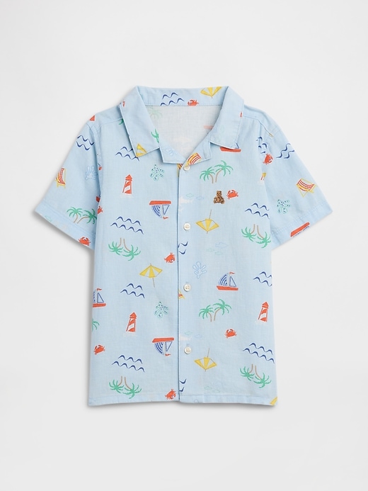 Image number 1 showing, babyGap Brannan Bear Linen-Blend Vacay Shirt