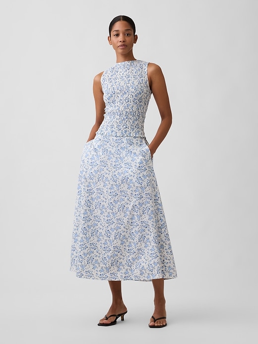 Image number 3 showing, Smocked Sleeveless Boatneck Top