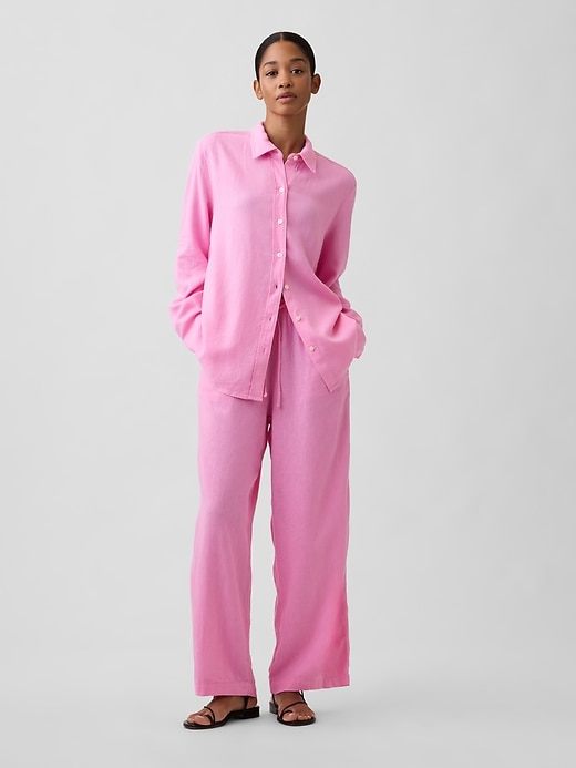 Image number 3 showing, Linen-Blend Easy Shirt