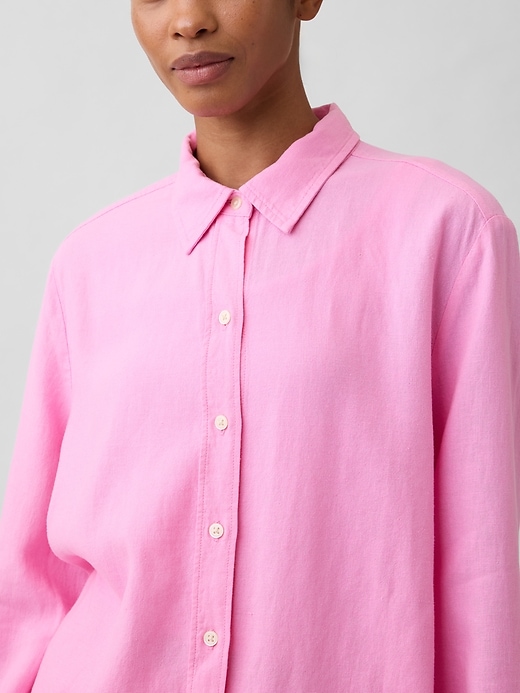 Image number 4 showing, Linen-Blend Easy Shirt
