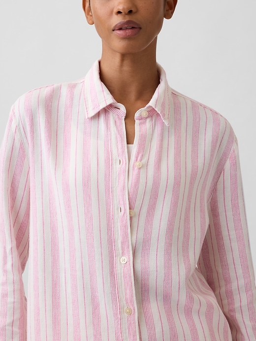Image number 4 showing, Linen-Blend Easy Shirt