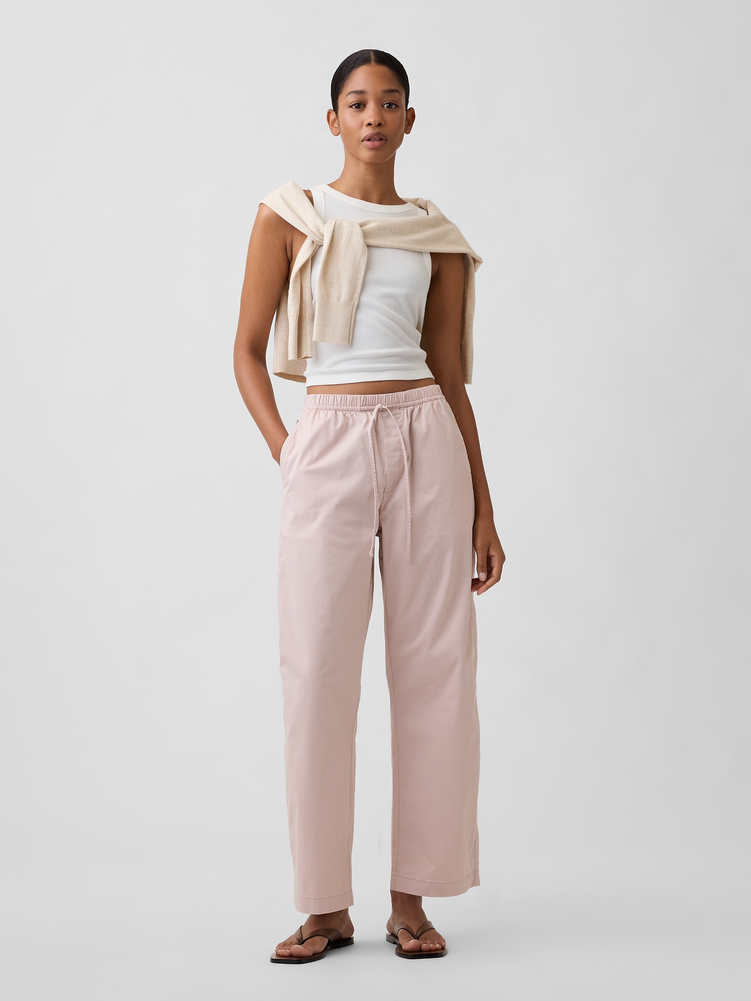 High Rise Easy Barrel Khakis