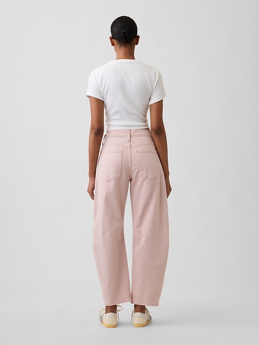 Image number 4 showing, High Rise Barrel Jeans