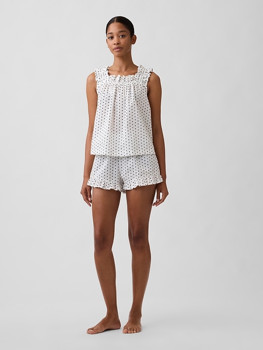 Image number 1 showing, Ruffle Poplin PJ Shorts