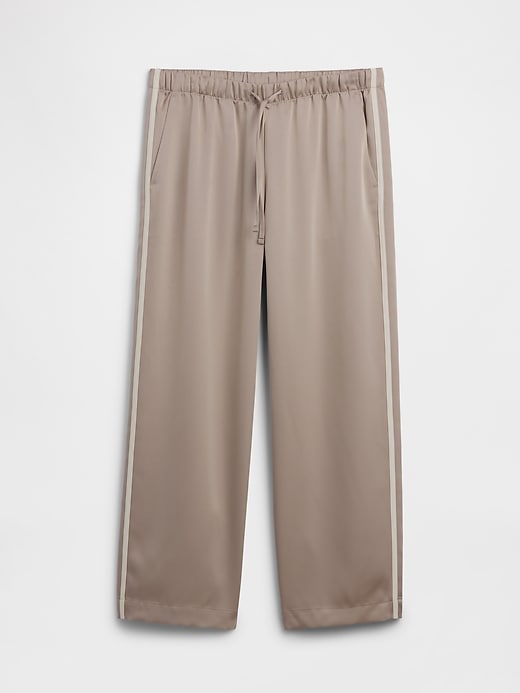 Image number 5 showing, Relaxed Satin Straight-Leg Crop Pants