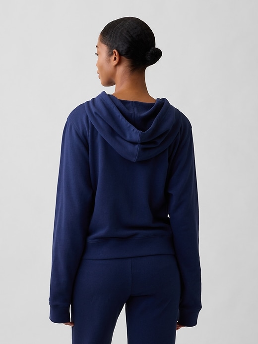 Image number 2 showing, French Terry Cropped Zip Hoodie