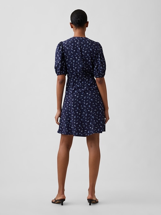 Image number 2 showing, Puff Sleeve V-Neck Mini Dress