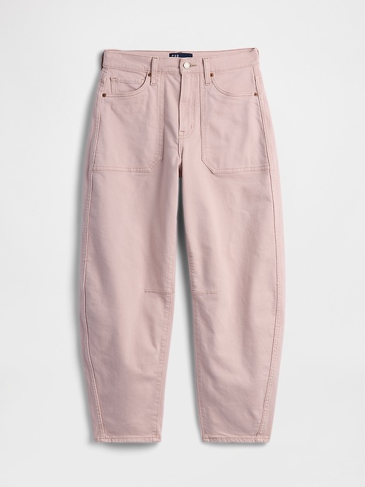 Image number 5 showing, High Rise Barrel Jeans