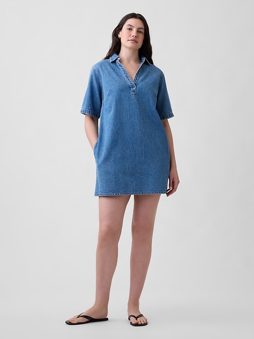 Image number 4 showing, Relaxed Mini Denim Shirtdress