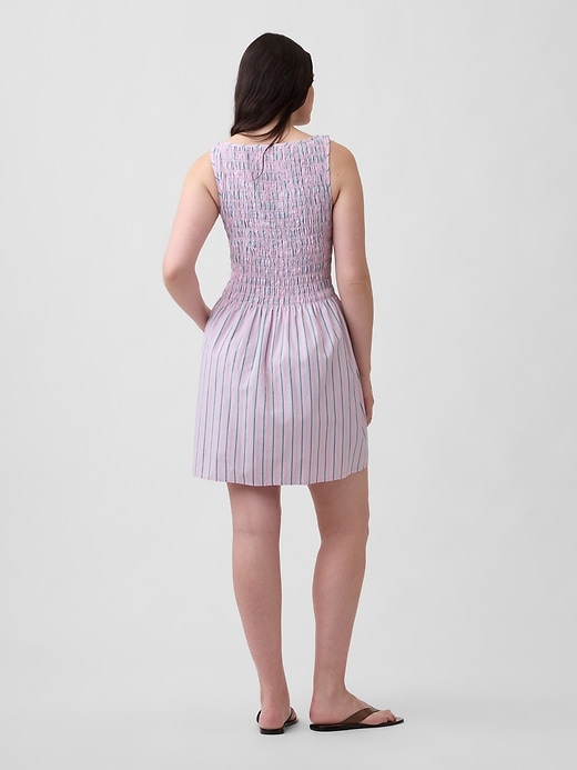 Image number 5 showing, Smocked Boatneck Mini Dress