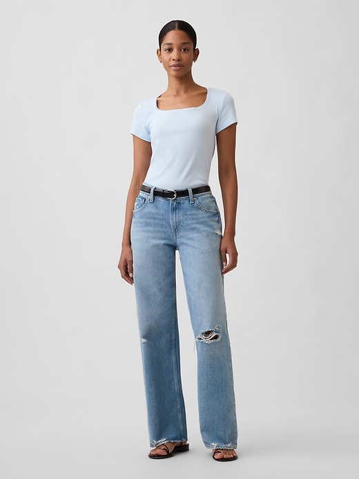 Image number 3 showing, Ribbed Squareneck Top