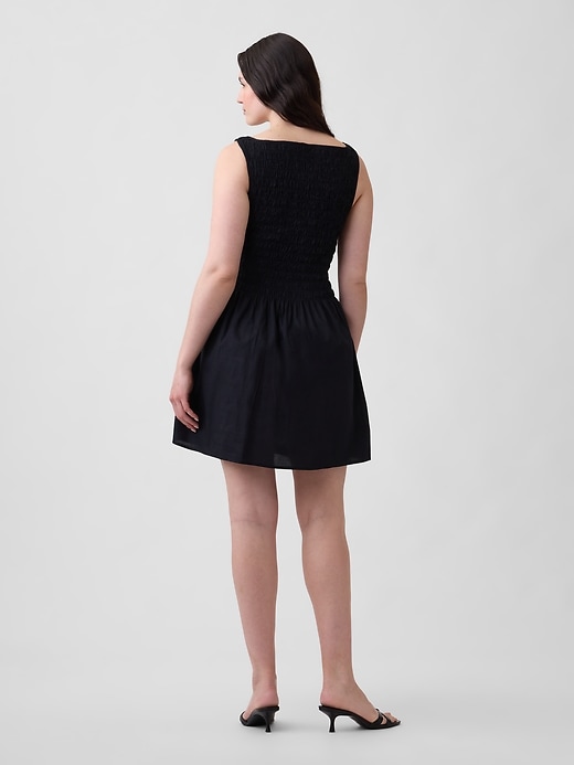Image number 5 showing, Smocked Boatneck Mini Dress