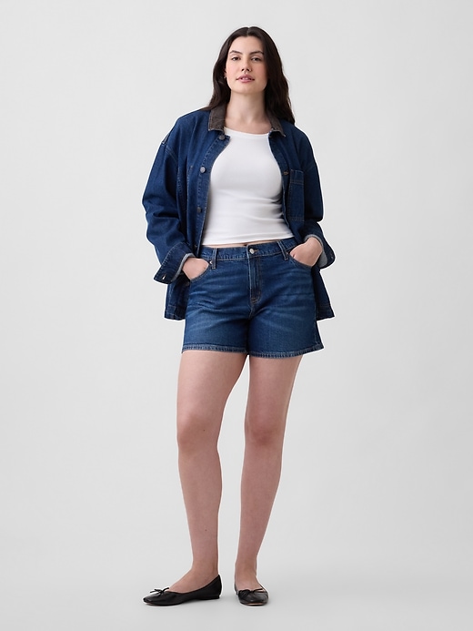 Image number 5 showing, 5" Mid Rise Soft Denim Shorts