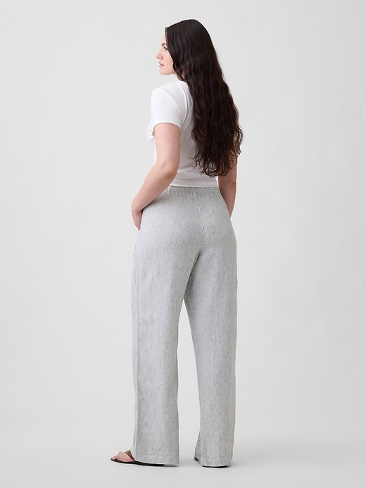 Image number 6 showing, Relaxed Linen-Blend Wide-Leg Pants